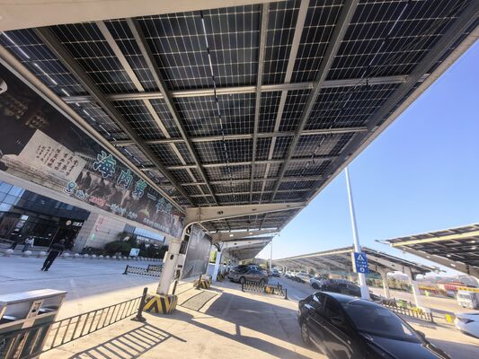 Hot Dip Galvanized Solar PV Carports Q235B 2.5M 3.5M Solar Panel Rails And Brackets