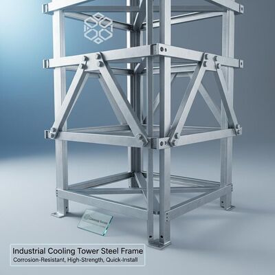85um Cooling Tower Steel Structure Corrosion Resistant Galvanised Steel Frame Building