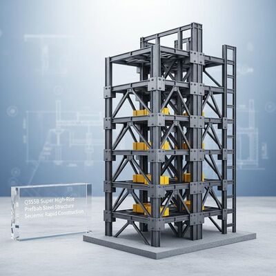 High Rise Prefabricated Steel Frame Houses Prefab Commercial Metal Buildings Seismic