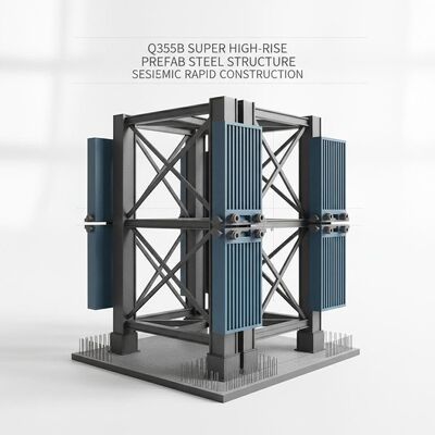High Rise Prefabricated Steel Frame Houses Prefab Commercial Metal Buildings Seismic