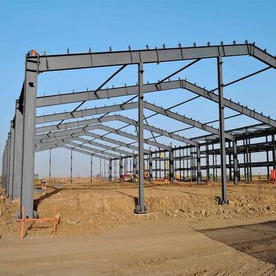 Quick Construct Metal Workshop Building Steel Structure Prefab Workshop Garage For Light