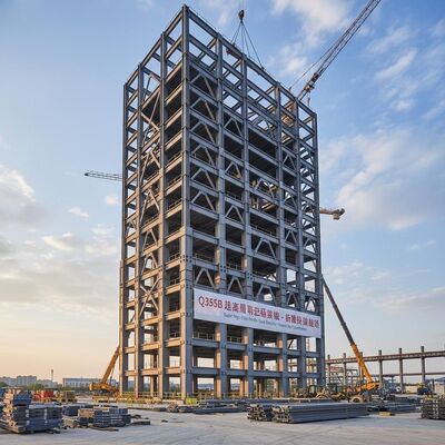 High Rise Prefabricated Steel Frame Houses Prefab Commercial Metal Buildings Seismic