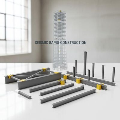 High Rise Prefabricated Steel Frame Houses Prefab Commercial Metal Buildings Seismic