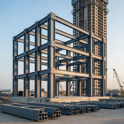 High Rise Prefabricated Steel Frame Houses Prefab Commercial Metal Buildings Seismic