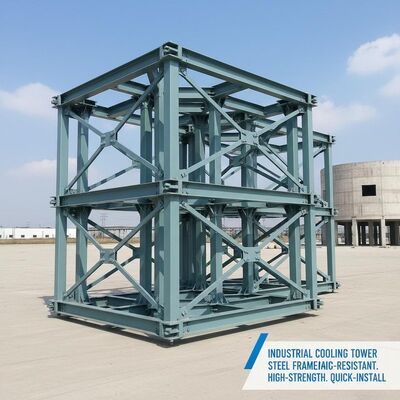 85um Cooling Tower Steel Structure Corrosion Resistant Galvanised Steel Frame Building