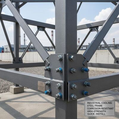 85um Cooling Tower Steel Structure Corrosion Resistant Galvanised Steel Frame Building