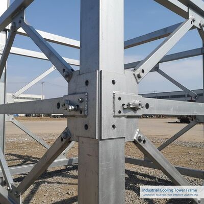 85um Cooling Tower Steel Structure Corrosion Resistant Galvanised Steel Frame Building