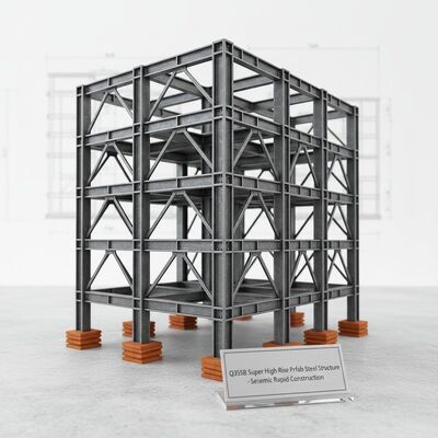 High Rise Prefabricated Steel Frame Houses Prefab Commercial Metal Buildings Seismic