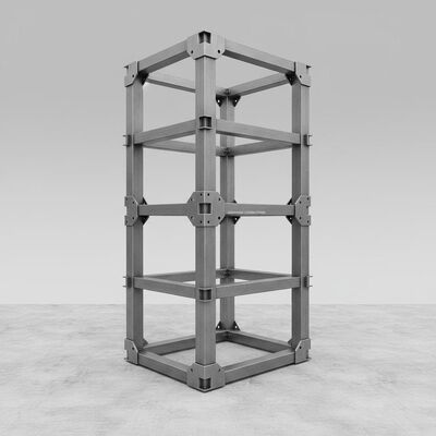85um Cooling Tower Steel Structure Corrosion Resistant Galvanised Steel Frame Building