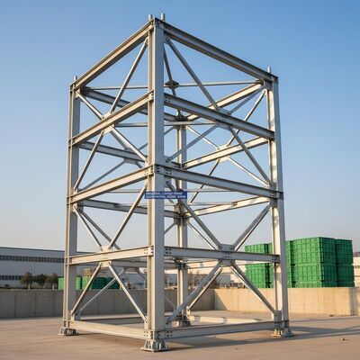 85um Cooling Tower Steel Structure Corrosion Resistant Galvanised Steel Frame Building