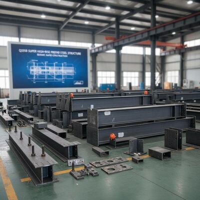 High Rise Prefabricated Steel Frame Houses Prefab Commercial Metal Buildings Seismic