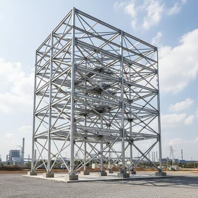 85um Cooling Tower Steel Structure Corrosion Resistant Galvanised Steel Frame Building