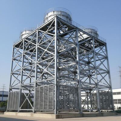 85um Cooling Tower Steel Structure Corrosion Resistant Galvanised Steel Frame Building