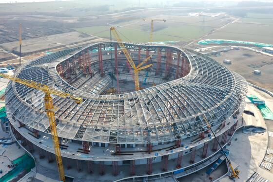 EN 10025 Building Steel Structure Large Span Sustainable Steel Structure Stadium