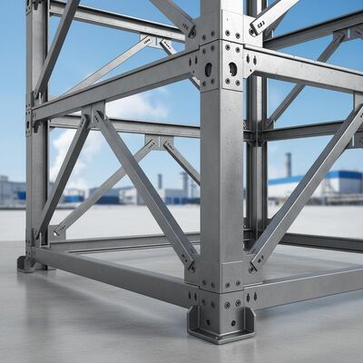 85um Cooling Tower Steel Structure Corrosion Resistant Galvanised Steel Frame Building