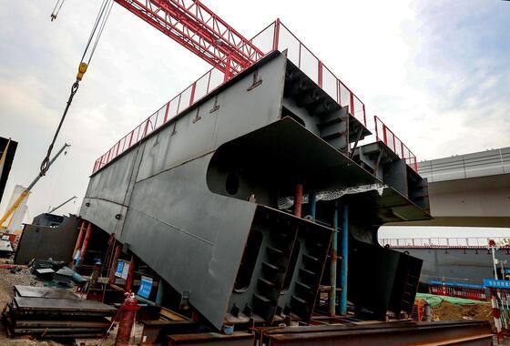 50M - 1000M Bridge Steel Structure Steel Girder Bridge Construction Heavy Duty