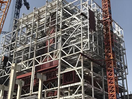 ৩২ বছর পাওয়ার প্ল্যান্ট স্টিল স্ট্রাকচার ASTM উচ্চ তাপমাত্রা প্রতিরোধী মেটাল ফ্রেম বিল্ডিং