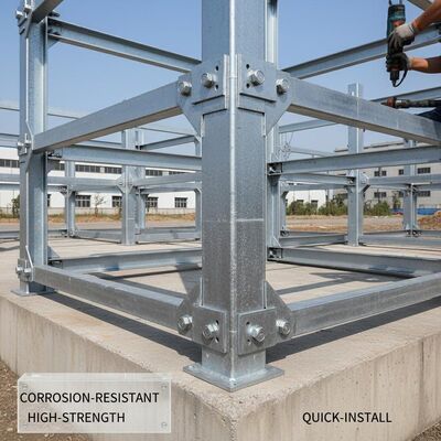 85um Cooling Tower Steel Structure Corrosion Resistant Galvanised Steel Frame Building