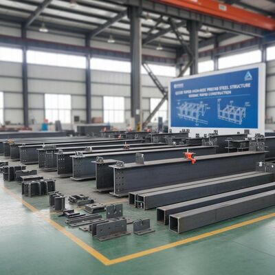 High Rise Prefabricated Steel Frame Houses Prefab Commercial Metal Buildings Seismic