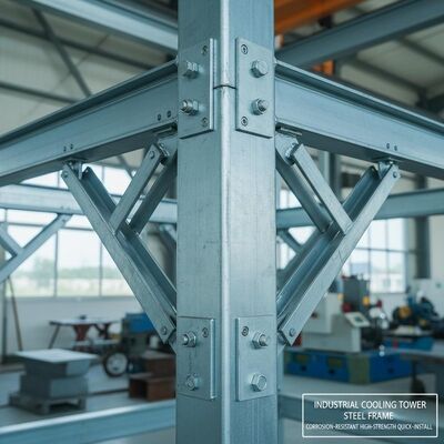 85um Cooling Tower Steel Structure Corrosion Resistant Galvanised Steel Frame Building