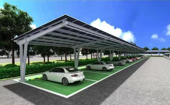 Q355B Solar PV Carports Weather Resistant 35m/S Wind Carport Pv System