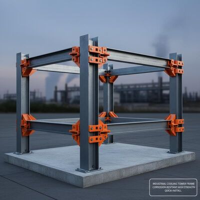 85um Cooling Tower Steel Structure Corrosion Resistant Galvanised Steel Frame Building