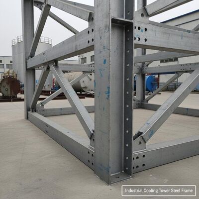 85um Cooling Tower Steel Structure Corrosion Resistant Galvanised Steel Frame Building
