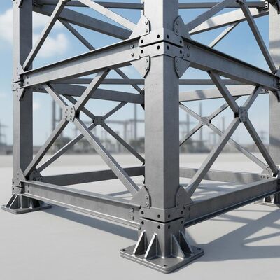 85um Cooling Tower Steel Structure Corrosion Resistant Galvanised Steel Frame Building