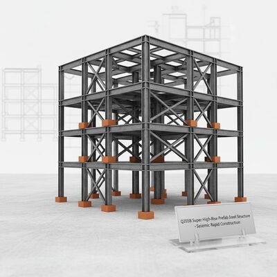 High Rise Prefabricated Steel Frame Houses Prefab Commercial Metal Buildings Seismic