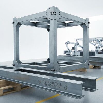 85um Cooling Tower Steel Structure Corrosion Resistant Galvanised Steel Frame Building