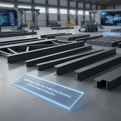 High Rise Prefabricated Steel Frame Houses Prefab Commercial Metal Buildings Seismic