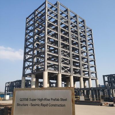 High Rise Prefabricated Steel Frame Houses Prefab Commercial Metal Buildings Seismic