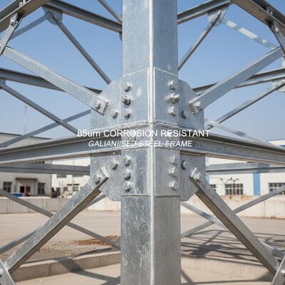 85um Cooling Tower Steel Structure Corrosion Resistant Galvanised Steel Frame Building