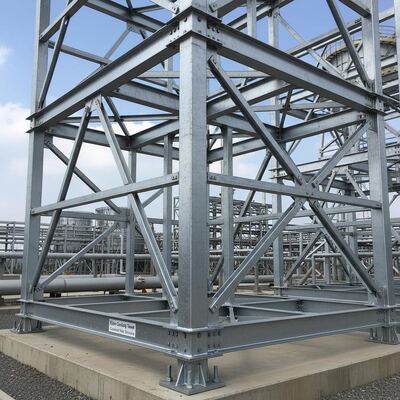 85um Cooling Tower Steel Structure Corrosion Resistant Galvanised Steel Frame Building