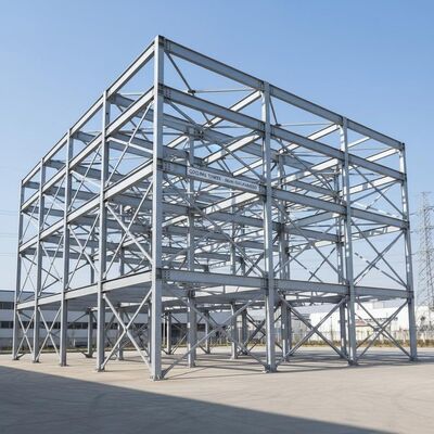85um Cooling Tower Steel Structure Corrosion Resistant Galvanised Steel Frame Building