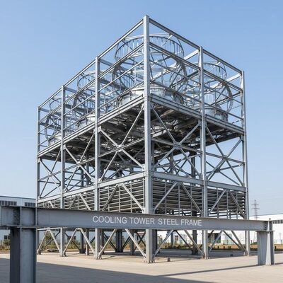 85um Cooling Tower Steel Structure Corrosion Resistant Galvanised Steel Frame Building
